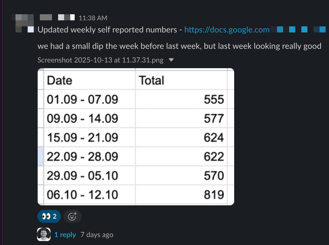 Slack SRA update